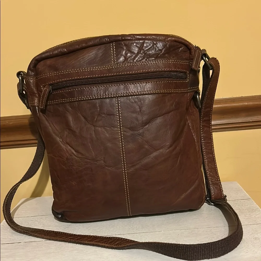 Jack George Voyager Brown Leather Men's Crossbody Bag